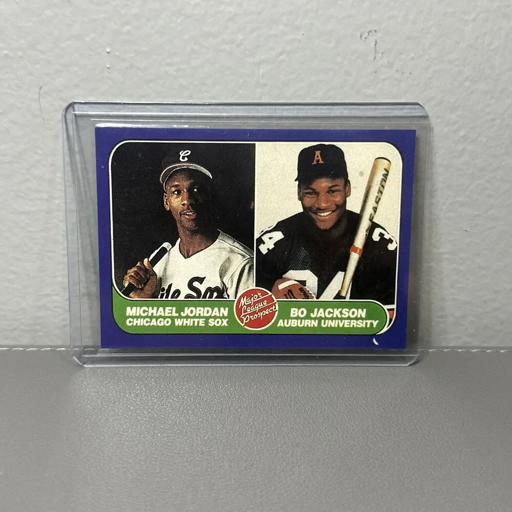 Michael Jordan/Bo Jackson 1986 Fleer Major League Prospects MLB Promo Card